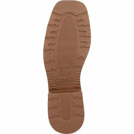 Rocky MonoCrepe 12in Steel Toe Western Boot, TOBACCO, M, Size 11.5 RKW0431
